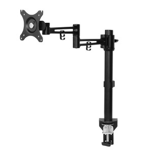 Artiss Adjustable Single Monitor Arm Desk Mount | Heavy Duty Steel | 360° Swivel | VESA Compatible 10"-30" | Black