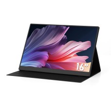 Devanti 16 Inch Portable Monitor Laptop Extender, IPS USB-C Travel Display, 1200P HDR, Black, Ultra Slim & Lightweight