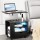 Artiss Tala Smart Bedside Table with USB, LED Lights, Adjustable Laptop Tray, Storage Shelves, Black MDF, 50x40x46-90cm