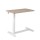 Artiss Adjustable Mobile Laptop Desk 70CM - Pneumatic Height Control, L-Shaped Frame, Hidden Casters, Oak/White
