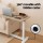 Artiss Adjustable Mobile Laptop Desk 70CM - Pneumatic Height Control, L-Shaped Frame, Hidden Casters, Oak/White