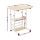 Artiss Adjustable Mobile Laptop Desk – 60CM, Steel Frame, Dual-Knob Height, 2-Tier Storage, Lockable Wheels, Oak/White