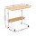 Artiss Portable Sit-Stand Laptop Desk, 80CM Adjustable Workstation, Oak MDF, Steel Frame, Mobile with Storage Shelf