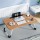 Artiss Foldable Laptop Desk Table 60x40cm Oak MDF, Portable Adjustable Lap Tray with Cup Holder and Device Slot