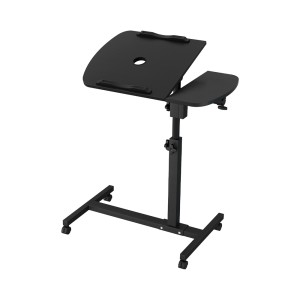 Artiss 360° Rotating Laptop Desk Table with USB Cooler, Adjustable Height, Steel Frame, 60CM, Black – Mobile & Stylish