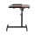 Artiss Walnut Laptop Desk with 360° Rotation, Adjustable Height & Lockable Wheels - 60cm MDF Mobile Table Stand