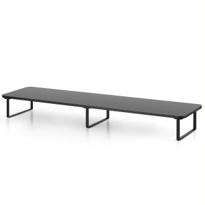 Artiss 100cm Black Dual Monitor Stand & Desk Organiser, 30kg Capacity, Ergonomic Riser with Non-Slip Feet, Easy Assembly