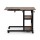 Artiss 3 Tier Adjustable Laptop Desk, Tiltable Overbed Table with Wheels, 80cm MDF Rustic Brown, Heavy Duty Steel Frame