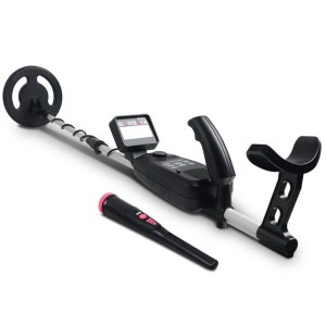 Weisshorn Metal Detector Kit 180mm Deep LCD Screen, Waterproof Pinpointer, Adjustable Shaft, Headphones Included