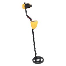 Weisshorn Metal Detector 180MM Deep Waterproof Treasure Hunter with LCD Screen and Headphones Yellow Adjustable