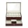 Embellir 12 Grids Watch Box Organiser | Two-Tier Faux Leather Jewellery Display Case with Glass Lid & Pull-Out Drawer