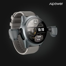 Aipower W28 Pro Smart Watch 1.43in HD Display Built-in Pop-up Bluetooth Earbuds 4G Music Fitness Tracker