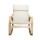 Artiss Rocking Armchair, Birch Plywood, Beige, 67x81x86cm, Comfortable Bentwood Design, 100% Cotton Fabric