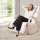 Artiss Beige Bentwood Rocking Armchair with Adjustable Footrest, 100% Cotton Cover, Durable Birch Plywood, 100x67x90cm