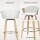 Artiss Ricardo Bar Stools, Bentwood & PU Leather, 66cm Seat Height, White, Set of 4 - Swivel & Contemporary Design