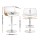 Artiss Galina Bar Stools, PU Leather, Adjustable, White, 63-83cm Seat Height, Contemporary Style, 4 Pack