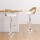 Artiss Bar Stools, PU Leather, Adjustable, White, 42.5x46x75.5-95.5cm, Elegant Wood Grain, Contemporary Design