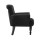 Artiss Wingback Armchair, 100% Polyester, 75x70x79cm, Charcoal Black, Elegant Button Design, French Provincial Style