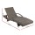 Gardeon Sun Lounge Wicker Beach Chair - Adjustable Aluminium Frame, UV-Resistant, 190cm, Grey & Beige, 1-Year Warranty