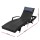 Gardeon Sun Lounge Wicker Lounger - Adjustable Black Outdoor Beach Chair, 4-Position, Weather-Resistant, 190cm x 70cm