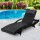 Gardeon Sun Lounge Wicker Lounger - Adjustable Black Outdoor Beach Chair, 4-Position, Weather-Resistant, 190cm x 70cm