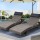 Gardeon 2x Adjustable Wicker Sun Lounge Chairs - Grey & Beige, UV-Resistant, Aluminium Frame, 13cm Cushions, 190cm