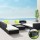 Gardeon 11PC Outdoor Furniture Set - UV-Resistant Wicker Sofa with Removable Covers, Tempered Glass Table, Storage Cover