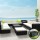 Gardeon 13-Piece Outdoor Sofa Set - UV-Resistant Wicker, Aluminium Frame, Glass Top, Cushions, Water-Resistant Cover