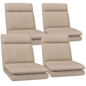 Artiss 4X Floor Chair Sofa in Linen Beige - Versatile Recliner with 5 Positions, Durable Steel Frame, Easy Storage