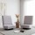 Artiss 2 Swivel Floor Chairs 360° Adjustable Foldable Lounge Seats Grey Breathable Fabric Metal Frame