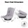 Artiss 2 Swivel Floor Chairs 360° Adjustable Foldable Lounge Seats Grey Breathable Fabric Metal Frame