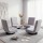 Artiss 4PCS 360-degree Swivel Adjustable Foldable Floor Lounge Chairs Grey Pack of 4 Comfortable Seating