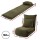 Artiss Green Floor Lounge Sofa Bed - Foldable, Corduroy, 6-Level Adjustable, Cat-Ear Edges, No Assembly Needed