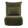 Artiss Green Floor Lounge Sofa Bed - Foldable, Corduroy, 6-Level Adjustable, Cat-Ear Edges, No Assembly Needed