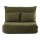 Artiss Adjustable 2-Seater Floor Lounge Sofa Bed, Green Corduroy, Foldable Design, 6-Level Support, Cat-Ear Style