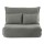 Artiss Foldable 2-Seater Floor Lounge Sofa Bed, Grey Corduroy, Adjustable 6-Level Back & Leg Support, Compact Design