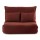 Artiss Foldable Floor Lounge Sofa Bed - 2 Seater, Adjustable, Corduroy Fabric, Orange, Cat-Ear Edge, No Assembly Needed