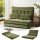 Artiss Green 2-Seater Lounge Sofa Bed - Adjustable, Faux Linen, Steel Frame, High Resilience Foam, Easy Storage