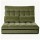 Artiss Green 2-Seater Lounge Sofa Bed - Adjustable, Faux Linen, Steel Frame, High Resilience Foam, Easy Storage