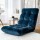 Artiss Adjustable Floor Lounge Sofa Bed - Navy Flannel Fabric, 14 Positions, Steel Frame, Cushioned Comfort, 96cm x 42cm