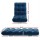 Artiss 2PCS Adjustable Floor Lounge Sofa Bed - Navy Flannel, 14 Positions, High Resilience Foam, Sturdy Steel Frame