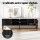 Artiss Kaisu TV Unit and Marble Effect Coffee Table Set Black Metal Frame Storage Shelves Cable Management