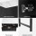 Artiss Kaisu TV Unit and Marble Effect Coffee Table Set Black Metal Frame Storage Shelves Cable Management