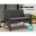 Gardeon 4PCS Outdoor Rattan Sofa Set - PE Wicker, Steel Frame, Dark Grey, with Storage Cover & Tempered Glass Table