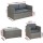 Gardeon 4-Piece Outdoor Sofa Set - Grey Wicker Lounge with Cushions, UV-Resistant, Steel Frame, Tempered Glass Table