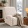 Artiss Beige Recliner Chair Cover High Stretch Textured Fabric with Side Storage Pocket Machine Washable