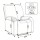 Artiss Stretch Kids Recliner Cover 4-Piece Floral Printed Polyester Slipcover for Standard Recliners Durable Soft Breath