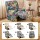 Artiss Stretch Kids Recliner Cover 4-Piece Floral Printed Polyester Slipcover for Standard Recliners Durable Soft Breath