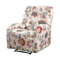 Artiss Stretch Kids Recliner Cover 4-Piece Floral Printed Polyester Slipcover Protective Fit 4pcs (Kids)