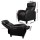 Artiss Black PU Leather Reclining Armchair - Premium Comfort with Adjustable Recline, Thick Cushion & Sleek Design